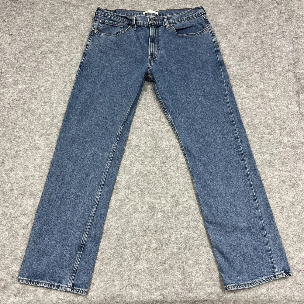 Levi Strauss Signature Gold Jeans Mens 36x34 Blue Relax Straight Denim Cowboy .